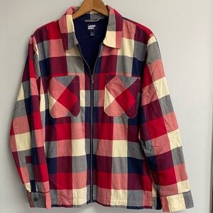 MENS NWOT LANDS' END WAFFEL LINED SHIRT JACKET - LARGE (42-44)